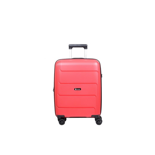 Czerwona walizka kabinowa z polipropylenu poszerzana Hard Class ze sklepu Słoń Torbalski w kategorii Walizki - zdjęcie 187346386