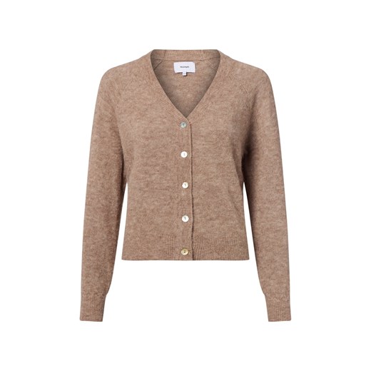 Nümph Damski kardigan z zawartością alpaki i wełny - Nuriette Kobiety taupe marmurkowy ze sklepu vangraaf w kategorii Swetry damskie - zdjęcie 187346405