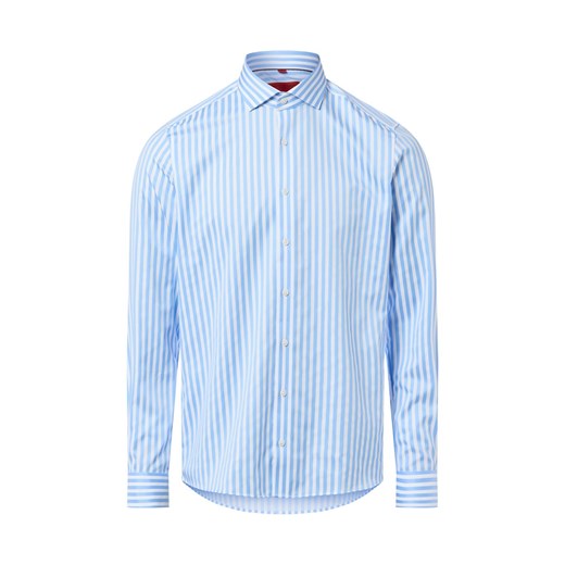 Finshley & Harding Koszula męska - non-iron Mężczyźni Slim Fit Bawełna biały w paski ze sklepu vangraaf w kategorii Koszule męskie - zdjęcie 187346409