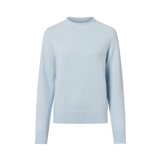 BOSS Orange Damski sweter z dzianiny z wełną i alpaką - Fesperanasy Kobiety jasnoniebieski jednolity ze sklepu vangraaf w kategorii Swetry damskie - zdjęcie 187346416