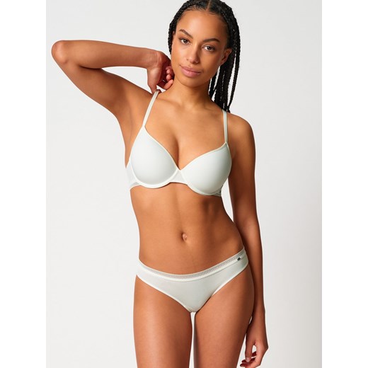SKINY Biustonosz damski z fiszbinami - usztywniany Kobiety Modal écru jednolity ze sklepu vangraaf w kategorii Biustonosze - zdjęcie 187346446