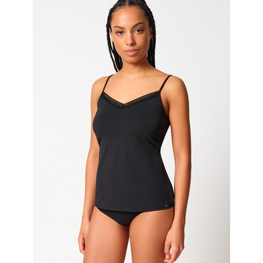 SKINY Kamizelka damska Kobiety czarny jednolity ze sklepu vangraaf w kategorii Podkoszulki i halki - zdjęcie 187346448