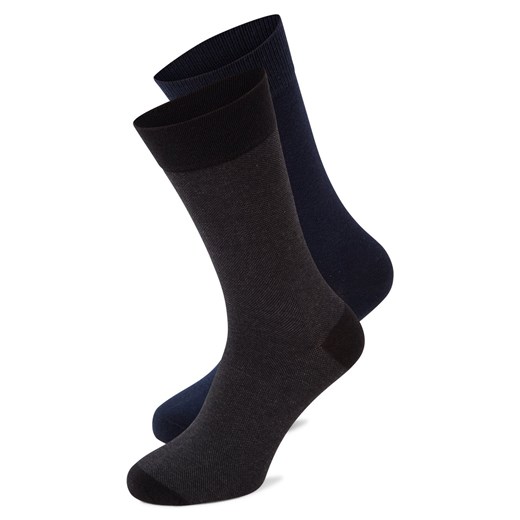 Finshley & Harding Skarpety w 2-paku Mężczyźni granatowy jednolity ze sklepu vangraaf w kategorii Skarpetki męskie - zdjęcie 187346465