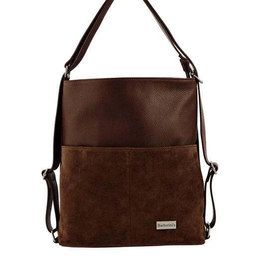 Torebka plecak z zamszem - Brązowa ze sklepu butyolivier w kategorii Torebki worki - zdjęcie 187346509