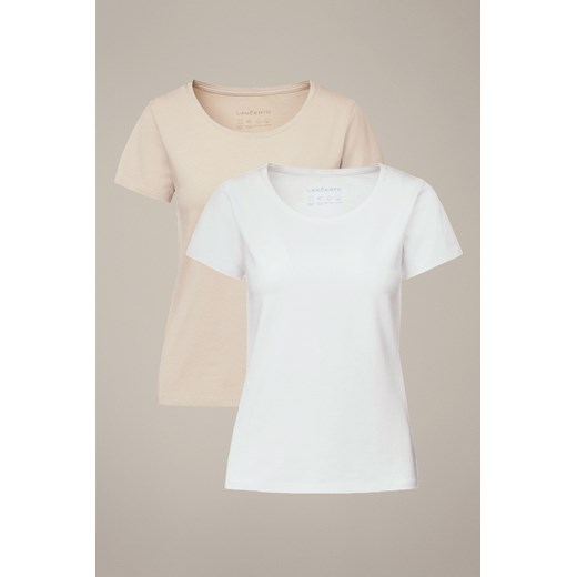 Zestaw 2 Koszulek Damskich z Bawełną Savina ze sklepu Lancerto S.A. w kategorii Bluzki damskie - zdjęcie 187346557