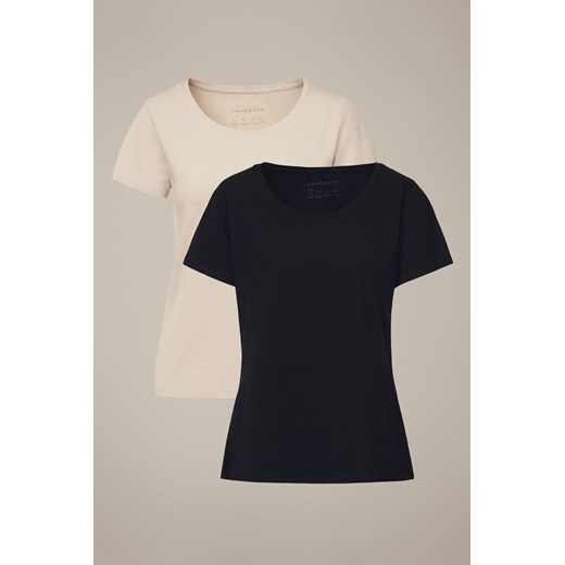 Zestaw 2 Koszulek Damskich z Bawełną Savina ze sklepu Lancerto S.A. w kategorii Bluzki damskie - zdjęcie 187346558