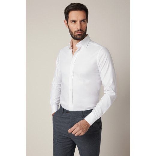 Koszula Biała Bawełniana Assunta Slim ze sklepu Lancerto S.A. w kategorii Koszule męskie - zdjęcie 187346576