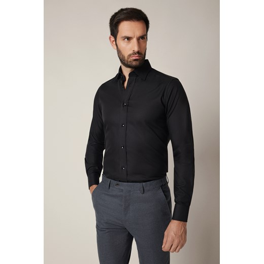 Koszula Czarna Bawełniana Assunta Slim ze sklepu Lancerto S.A. w kategorii Koszule męskie - zdjęcie 187346577