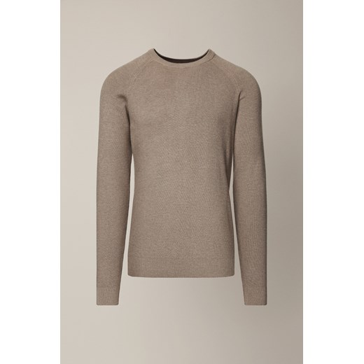 Sweter Beżowy z Wiskozą Baldir ze sklepu Lancerto S.A. w kategorii Swetry męskie - zdjęcie 187346579