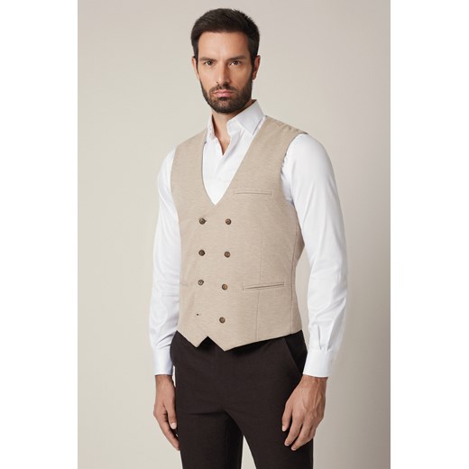 Kamizelka Beżowa Cingoli ze sklepu Lancerto S.A. w kategorii Kamizelki męskie - zdjęcie 187346596