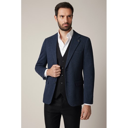 Marynarka Grantowa Craco z Bawełną ze sklepu Lancerto S.A. w kategorii Marynarki męskie - zdjęcie 187346598