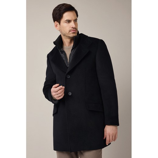 Płaszcz Czarny z Wełną Ebikon ze sklepu Lancerto S.A. w kategorii Płaszcze męskie - zdjęcie 187346615