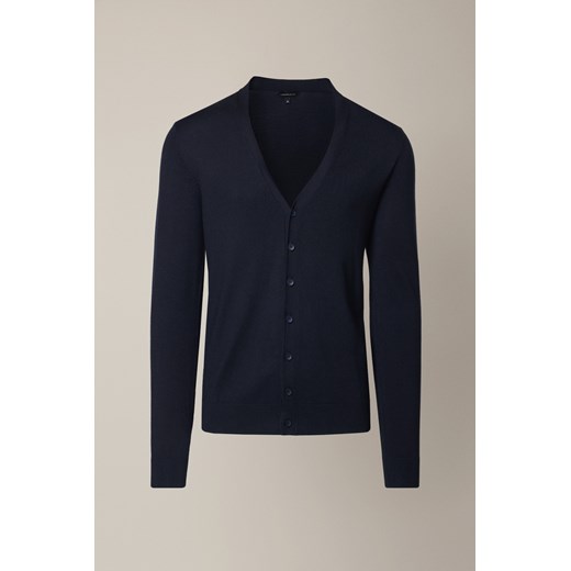 Kardigan Granatowy z Wiskozą Elva ze sklepu Lancerto S.A. w kategorii Swetry męskie - zdjęcie 187346617