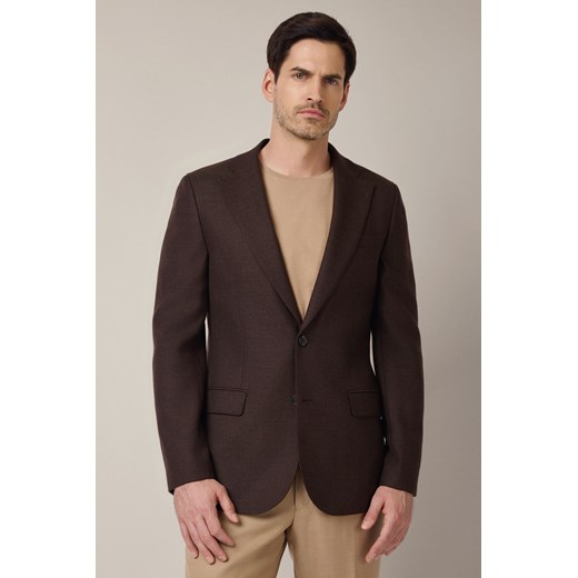 Marynarka Brązowa z Wełną Ferla ze sklepu Lancerto S.A. w kategorii Marynarki męskie - zdjęcie 187346619