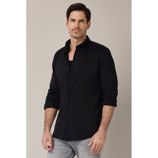 Koszula Czarna Bawełniana Regular Giada ze sklepu Lancerto S.A. w kategorii Koszule męskie - zdjęcie 187346627
