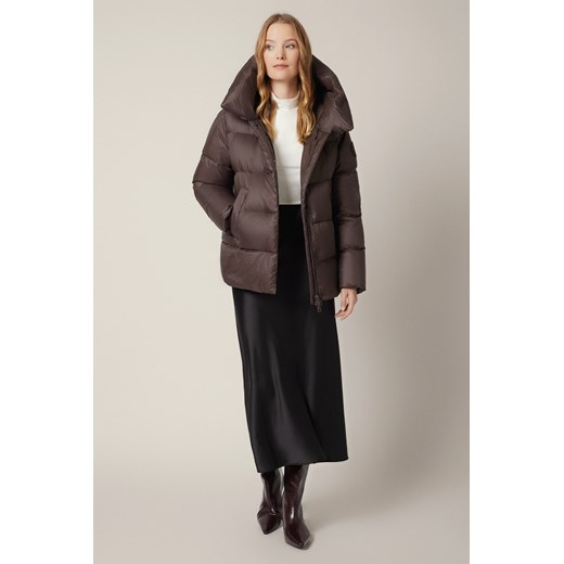 Kurtka Puchowa Brązowa Flyn ze sklepu Lancerto S.A. w kategorii Kurtki i płaszcze damskie - zdjęcie 187346659