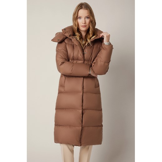 Kurtka Puchowa Jasnobrązowa Matilde ze sklepu Lancerto S.A. w kategorii Kurtki i płaszcze damskie - zdjęcie 187346665