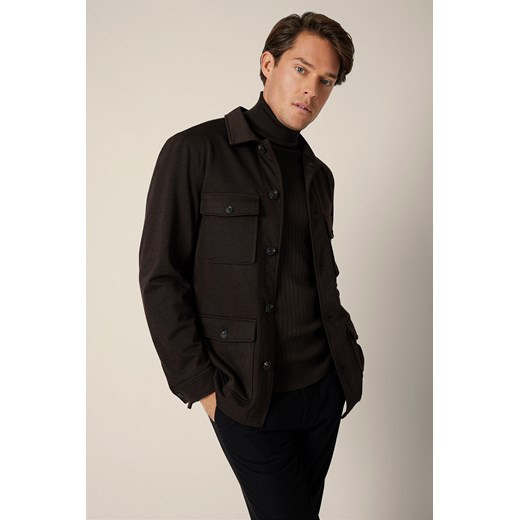 Kurtka Koszulowa Brązowa Lunaria ze sklepu Lancerto S.A. w kategorii Kurtki męskie - zdjęcie 187346675
