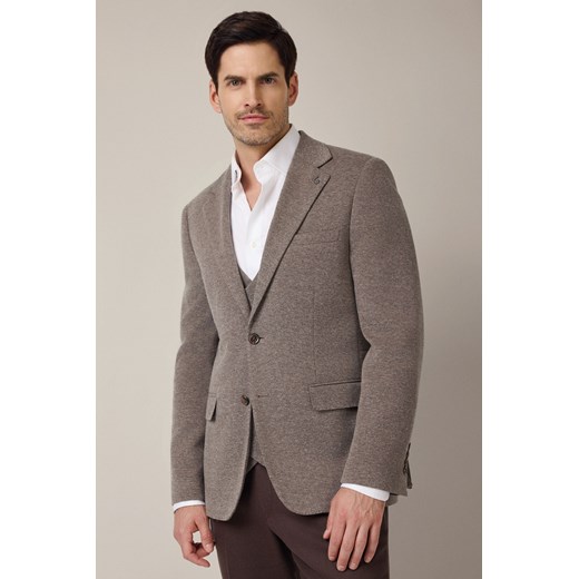 Marynarka Beżowa Casoli z Bawełną ze sklepu Lancerto S.A. w kategorii Marynarki męskie - zdjęcie 187346685