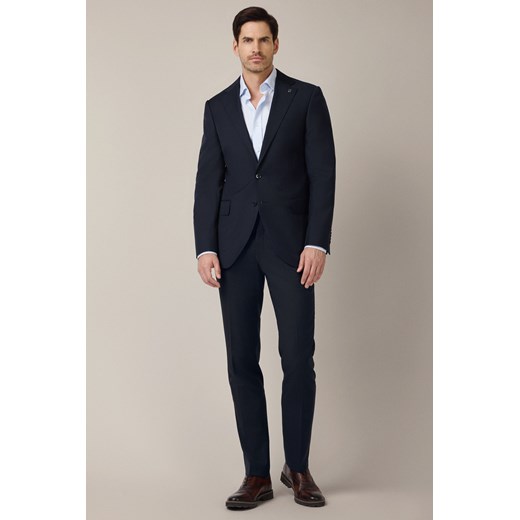 Spodnie z Wełną Granatowe Formal ze sklepu Lancerto S.A. w kategorii Spodnie męskie - zdjęcie 187346698