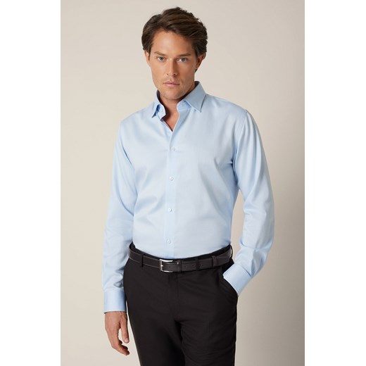 Koszula Błękitna Bawełniana Nicoletta Regular ze sklepu Lancerto S.A. w kategorii Koszule męskie - zdjęcie 187346708