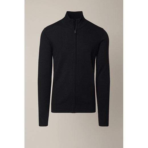 Sweter Czarny Rozpinany z Wiskozą Riki ze sklepu Lancerto S.A. w kategorii Swetry męskie - zdjęcie 187346716