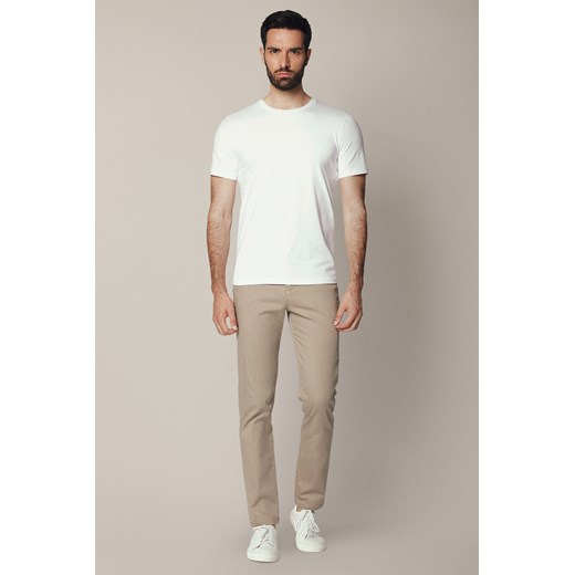 Spodnie Jasnobeżowe 2 Chino z Bawełną Monaco ze sklepu Lancerto S.A. w kategorii Spodnie męskie - zdjęcie 187346735