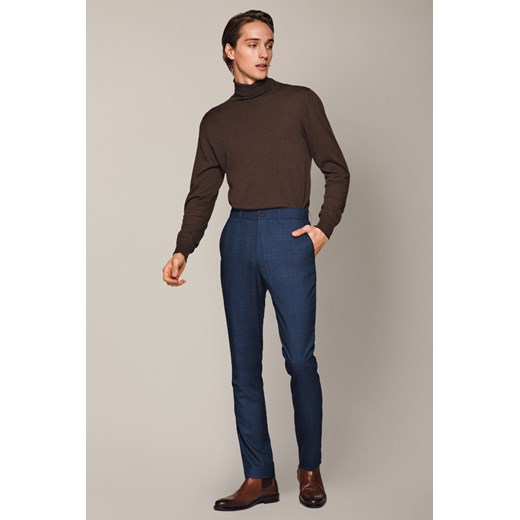 Spodnie Niebieskie w Kratę Jimmy 2 ze sklepu Lancerto S.A. w kategorii Spodnie męskie - zdjęcie 187346736