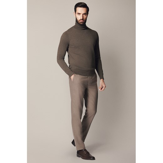 Spodnie Beżowe z Elastycznym Pasem Gennaro ze sklepu Lancerto S.A. w kategorii Spodnie męskie - zdjęcie 187346739