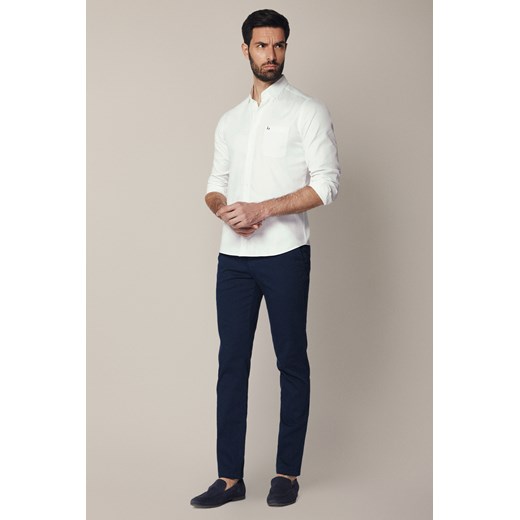 Spodnie Granatowe Chino z Bawełną Maroko ze sklepu Lancerto S.A. w kategorii Spodnie męskie - zdjęcie 187346748