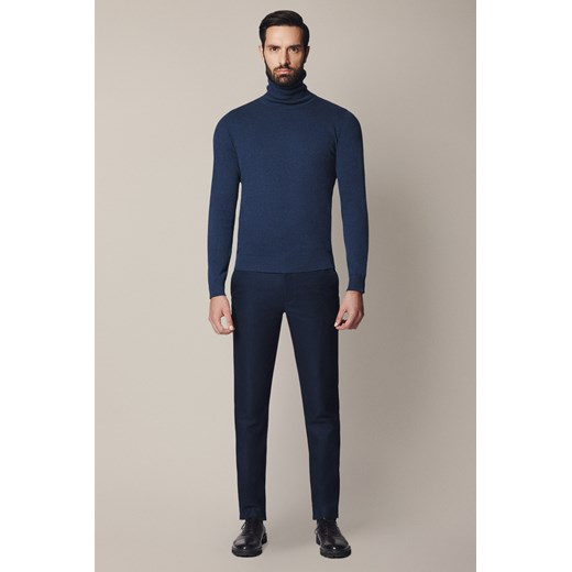 Spodnie Granatowe z Elastycznym Pasem Umberto ze sklepu Lancerto S.A. w kategorii Spodnie męskie - zdjęcie 187346749