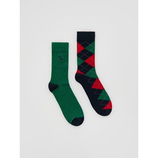 Reserved - 2 pack świątecznych skarpet - zielony Reserved 43-46 Reserved