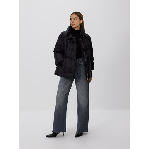 Reserved - Pikowana kurtka z wysokim kołnierzem - czarny ze sklepu Reserved w kategorii Kurtki damskie - zdjęcie 187347558