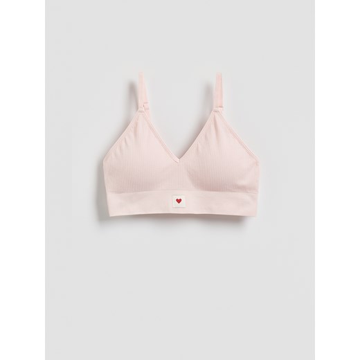 Reserved - Miękki biustonosz - pastelowy róż ze sklepu Reserved w kategorii Biustonosze - zdjęcie 187347608