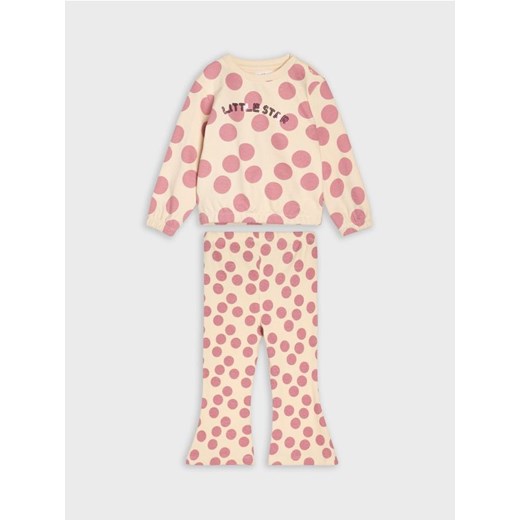 Sinsay - Bawełniany komplet: bluza i spodnie - kremowy ze sklepu Sinsay w kategorii Komplety niemowlęce - zdjęcie 187348348