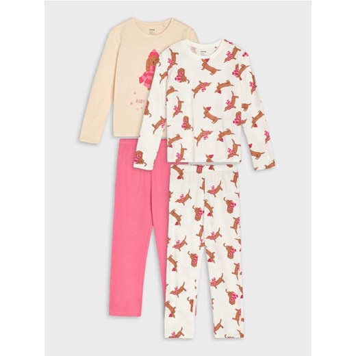 Sinsay - Piżamy dwuczęściowe 2 pack - pomarańczowy Sinsay 128 (7-8 l) Sinsay