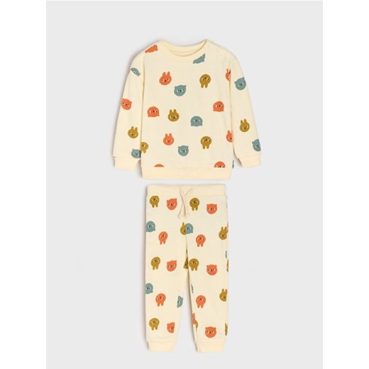 Sinsay - Komplet dzianinowy - kremowy ze sklepu Sinsay w kategorii Komplety niemowlęce - zdjęcie 187348365