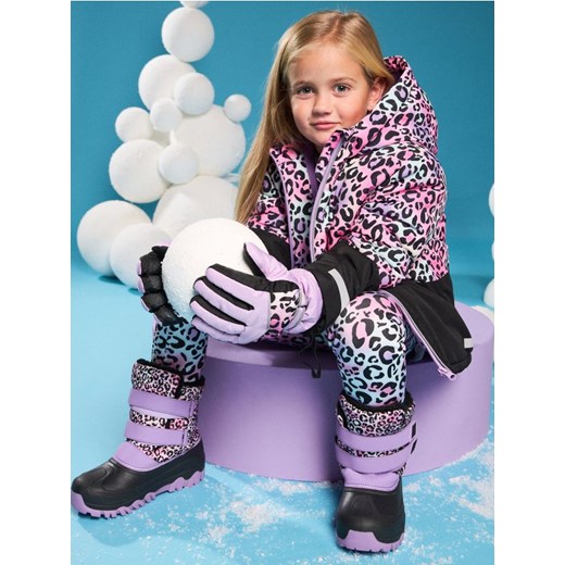 Sinsay - Rękawiczki wodoodporne z polarem i odblaskowym paskiem - fioletowy ze sklepu Sinsay w kategorii Rękawiczki dziecięce - zdjęcie 187348395
