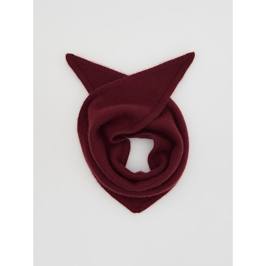 Reserved - Szal z wełną i kaszmirem - burgundowy ze sklepu Reserved w kategorii Szaliki i chusty damskie - zdjęcie 187349456