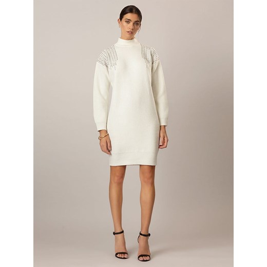 APART Sukienka dzianinowa w kolorze kremowym 44/46 wyprzedaż Limango Polska