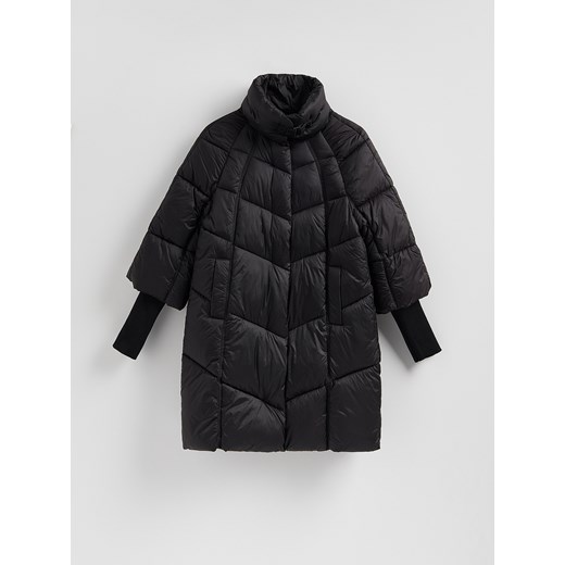 Reserved - Długa pikowana kurtka - czarny ze sklepu Reserved w kategorii Biuro - zdjęcie 187351755