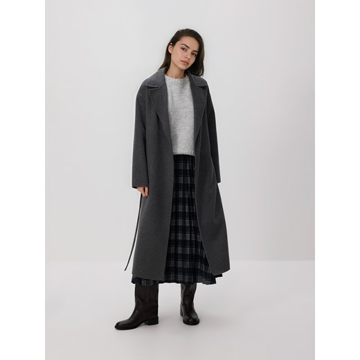 Reserved - Plisowana spódnica w kratę - granatowy ze sklepu Reserved w kategorii Spódnice - zdjęcie 187351818