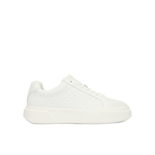Sneakersy Calvin Klein Chunky Cupsole Laceup Lth Aop YW0YW02058 Czarny ze sklepu eobuwie.pl w kategorii Buty sportowe damskie - zdjęcie 187352227
