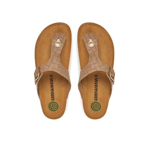 Japonki Dr. Brinkmann 700687-21 Brązowy ze sklepu eobuwie.pl w kategorii Klapki damskie - zdjęcie 187352228