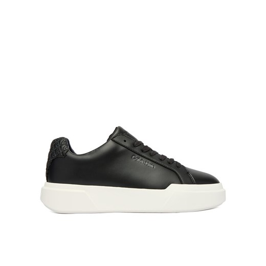 Sneakersy Calvin Klein Chunky Cupsole Laceup Lth Bt Aop YW0YW02036 Czarny ze sklepu eobuwie.pl w kategorii Buty sportowe damskie - zdjęcie 187352236