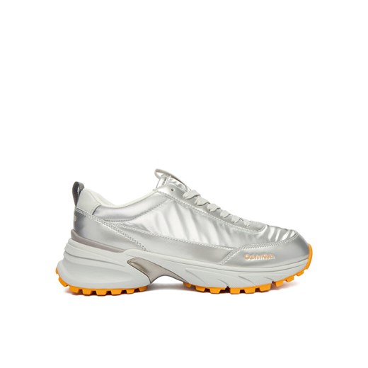 Sneakersy Calvin Klein Hike Runner Lace Up Pearl Ny YW0YW02043 Srebrny ze sklepu eobuwie.pl w kategorii Buty sportowe damskie - zdjęcie 187352246