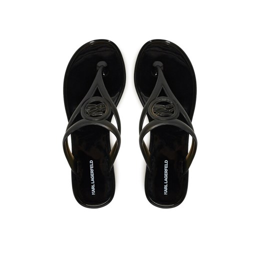 Japonki KARL LAGERFELD Jelly Thong KL80007A Czarny ze sklepu eobuwie.pl w kategorii Klapki damskie - zdjęcie 187352288