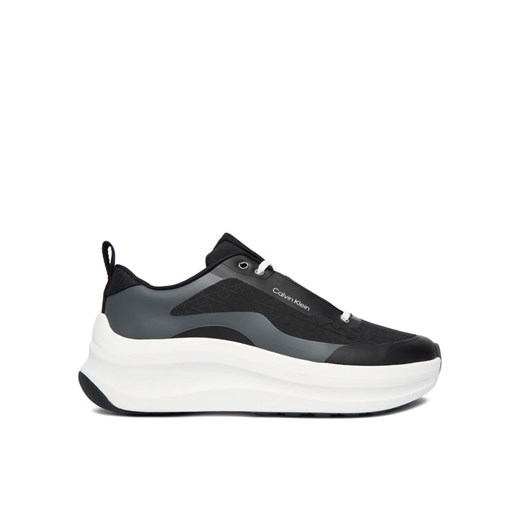 Sneakersy Calvin Klein Chunky Runner Laceup Mix Aop YW0YW02077 Czarny ze sklepu eobuwie.pl w kategorii Buty sportowe damskie - zdjęcie 187352317