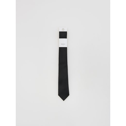 Reserved - Krawat z drobnym wzorem - czarny ze sklepu Reserved w kategorii Krawaty - zdjęcie 187353448