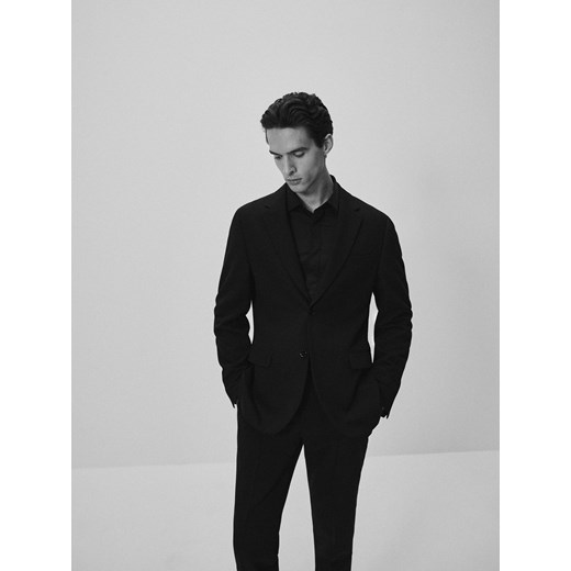 Reserved - Marynarka slim fit - czarny ze sklepu Reserved w kategorii Marynarki męskie - zdjęcie 187353659